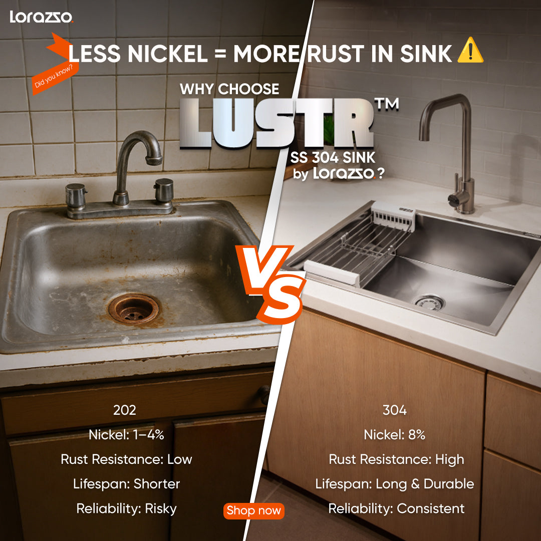 SS304 kitchen sink, stainless steel kitchen sink, SS 304 sink, SS sink, Best stainless steel kitchen sink