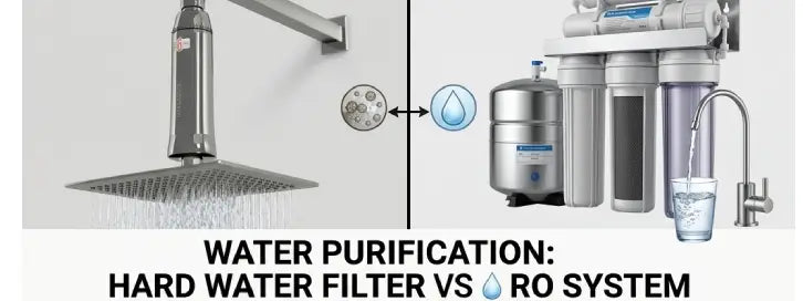 Hard water filter, hard water softener, water softner for tap