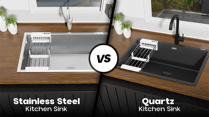 Quartz kitchen sink, ss 304 sink, stainless steel kitchen sink, quartz sink