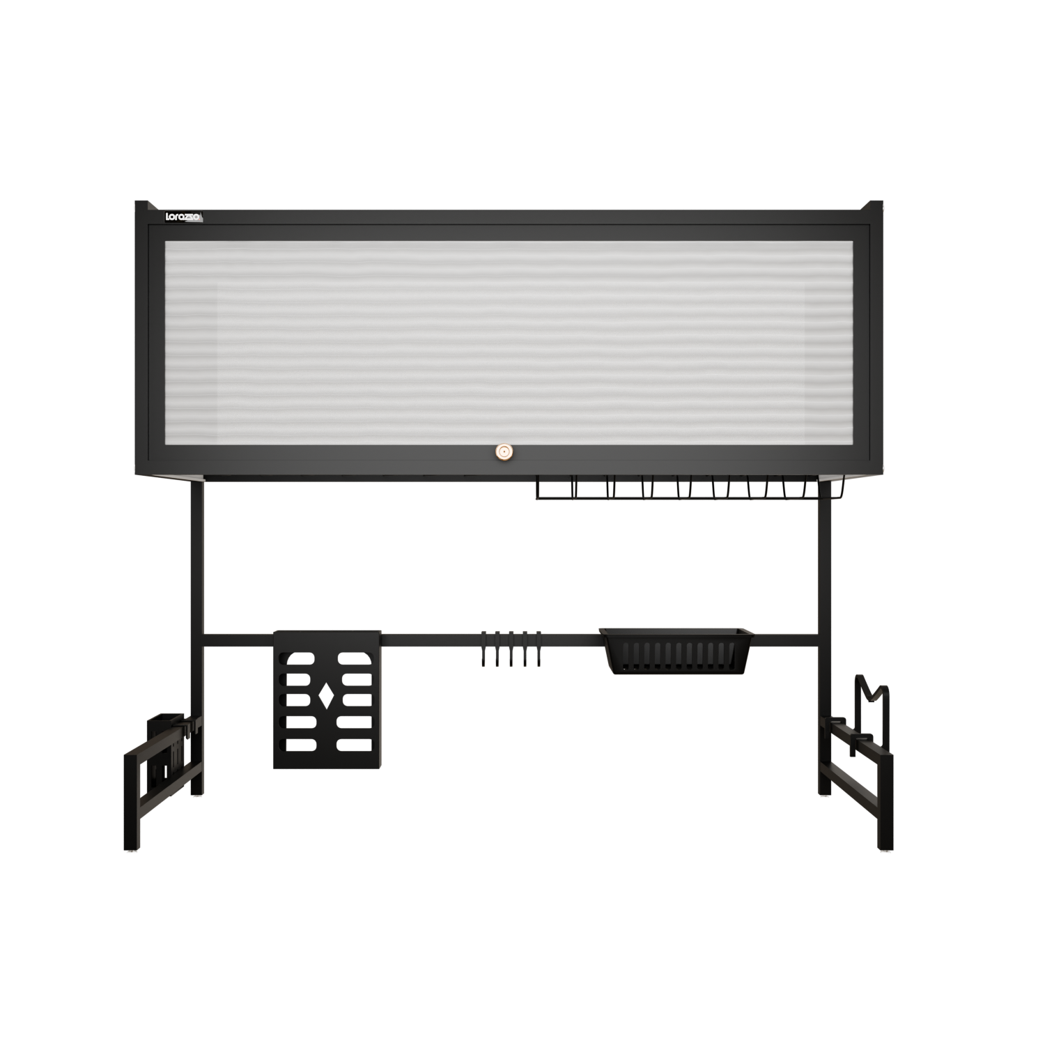 Kitchen Dish Drainer Rack – Matte Black