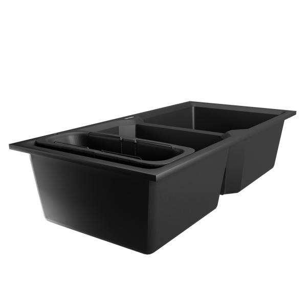 Quartz Double Bowl Kitchen Sink - 37X18 inches hover