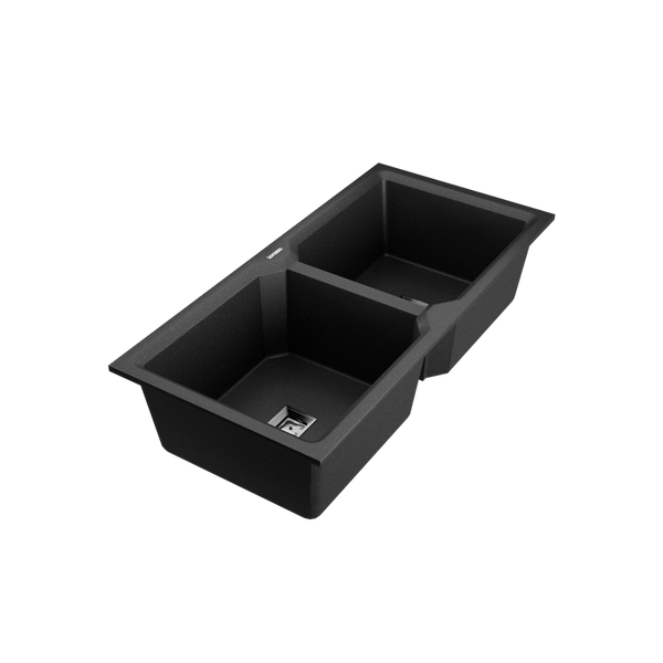 Quartz Double Bowl Kitchen Sink - 37X18 inches