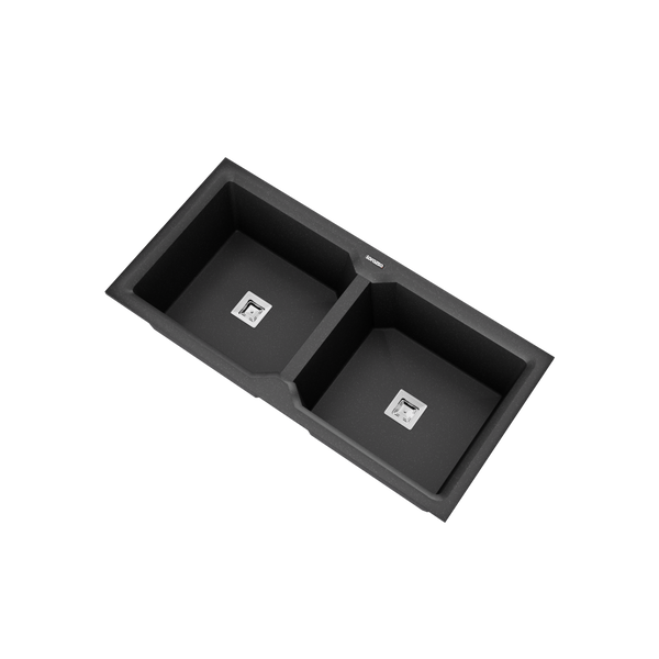 Quartz Double Bowl Kitchen Sink - 37X18 inches hover