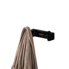 StoneTouch Robe Hooks – Black - Faux Ceramic