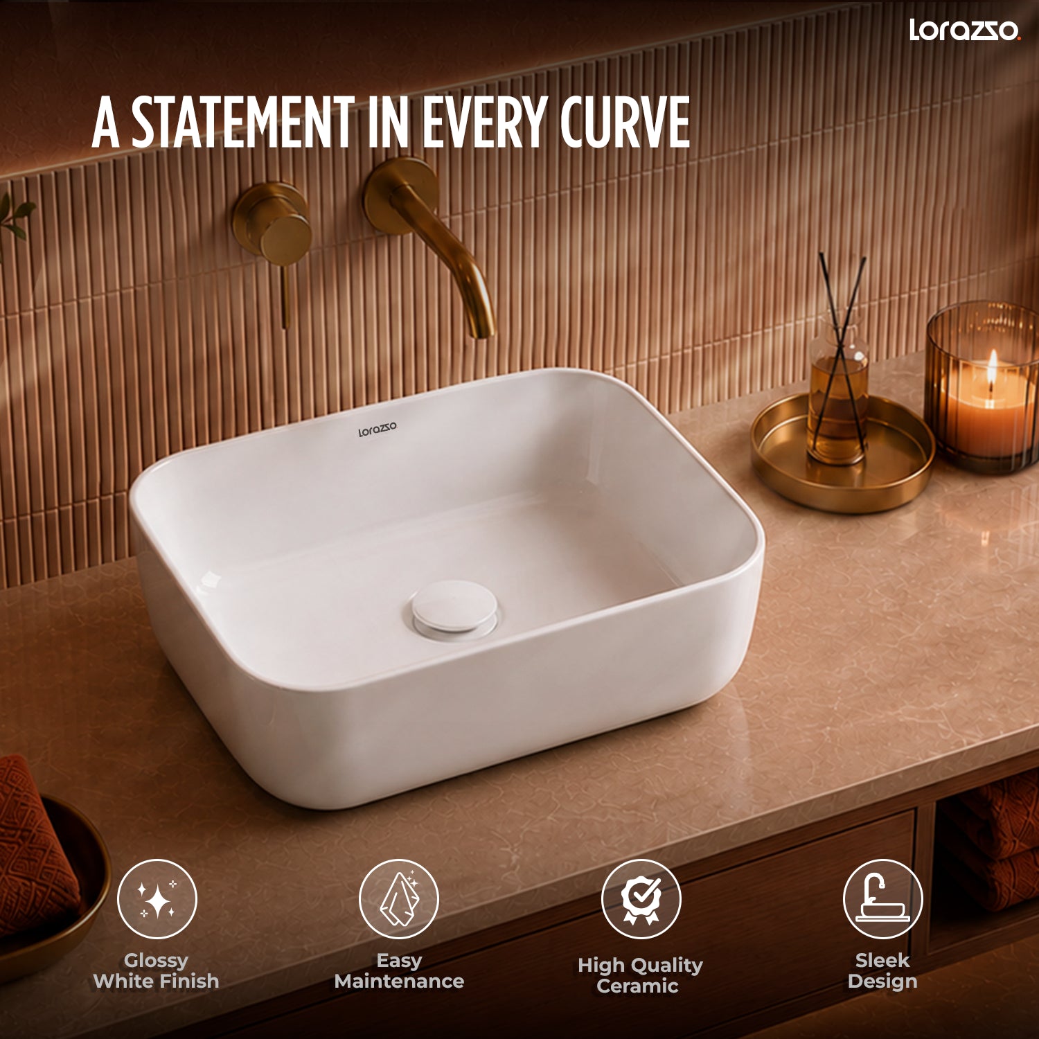 Nova Table Top Wash Basin (420 × 310 × 140 mm)