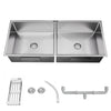 double bowl stainless steel sink