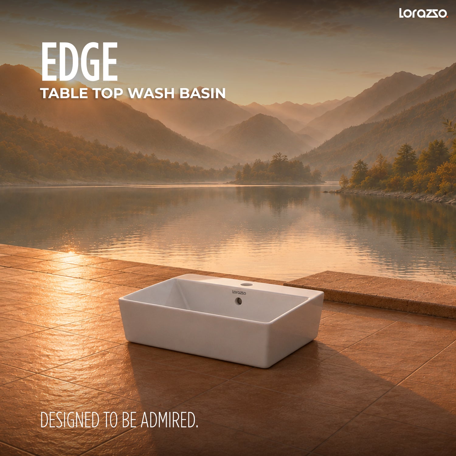 Edge Table Top Wash Basin (605 × 420 × 150 mm)