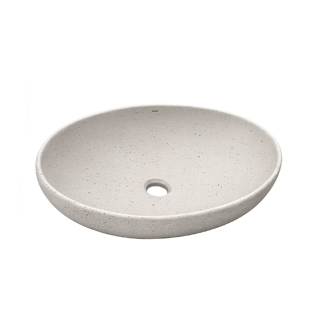 grey wash basin terazzo