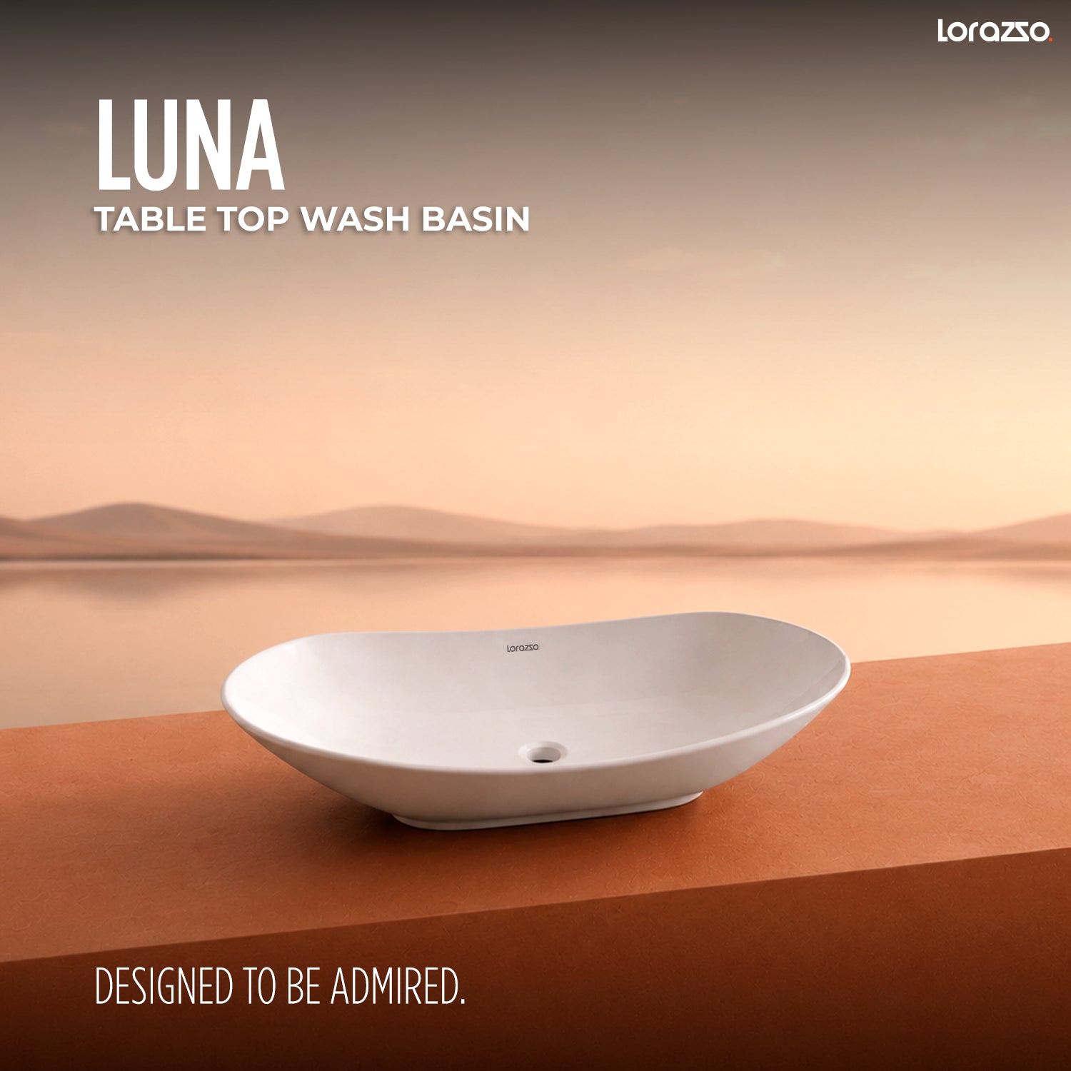 Luna Table Top Wash Basin (650 × 350 × 110 mm)