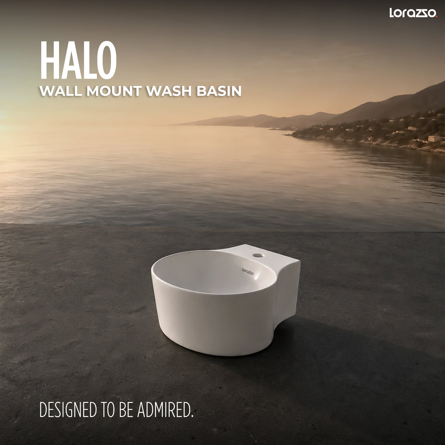 Halo Wall Mount Wash Basin (365 × 375 × 160 mm)