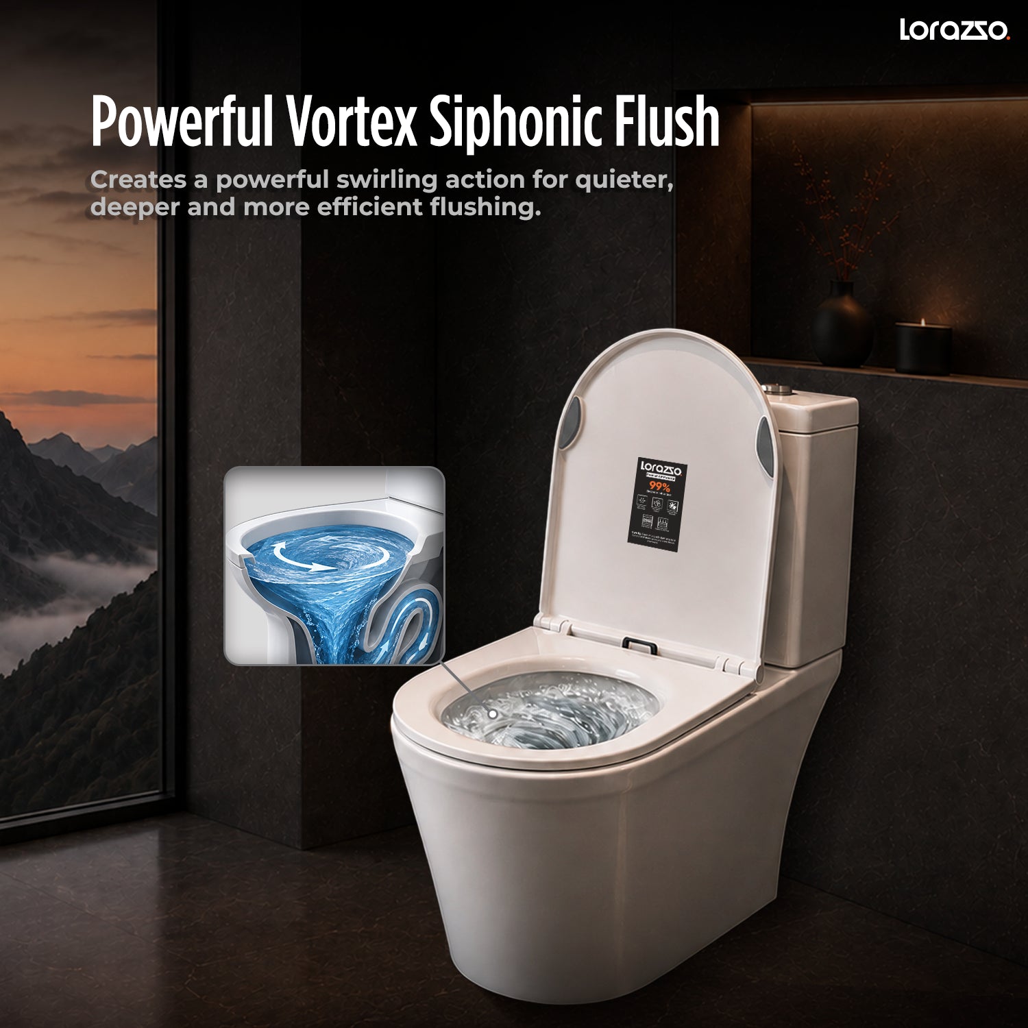 White Walker One-Piece Commode (660 × 370 × 750 mm)