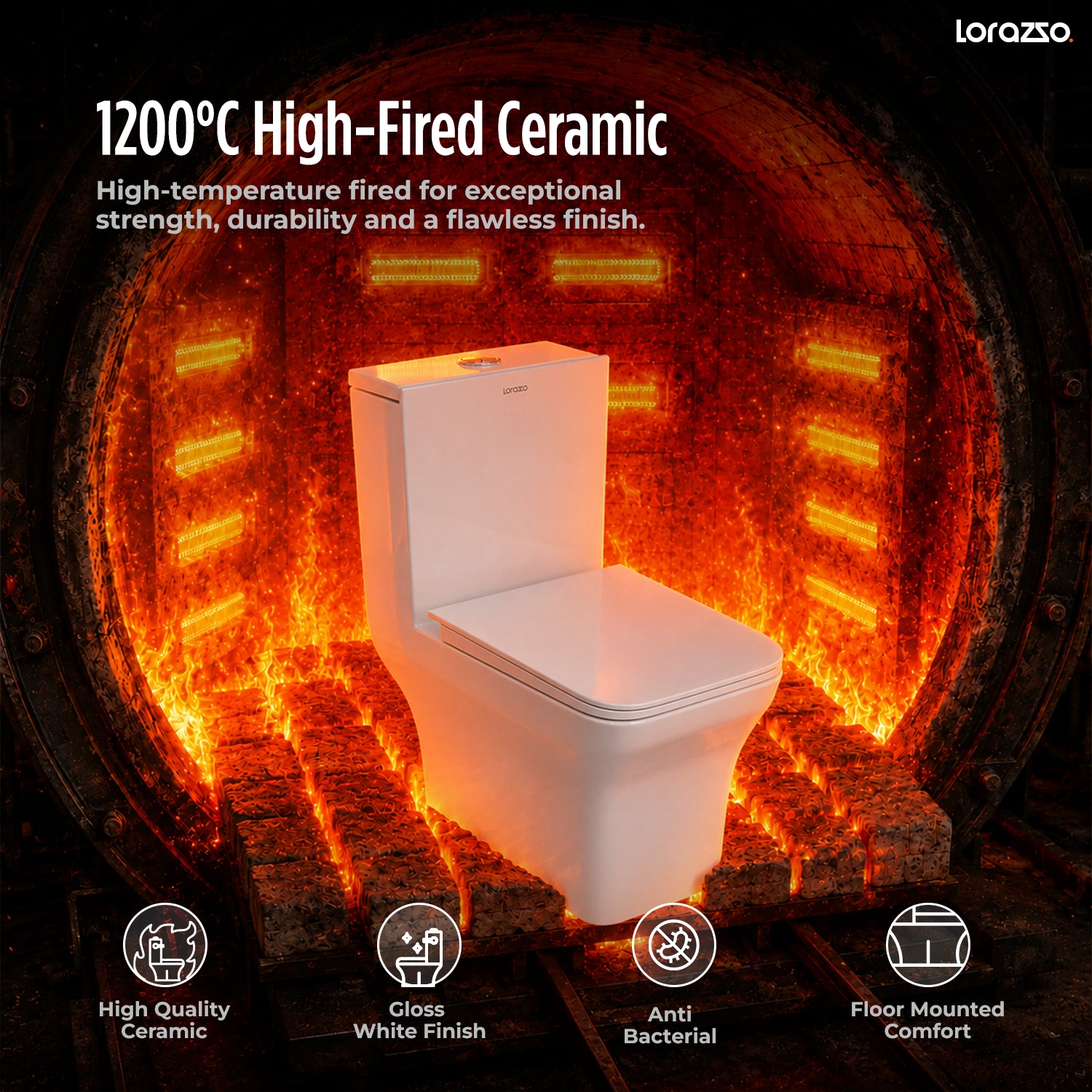 Khaleesi One-Piece Commode (660 × 355 × 745mm)