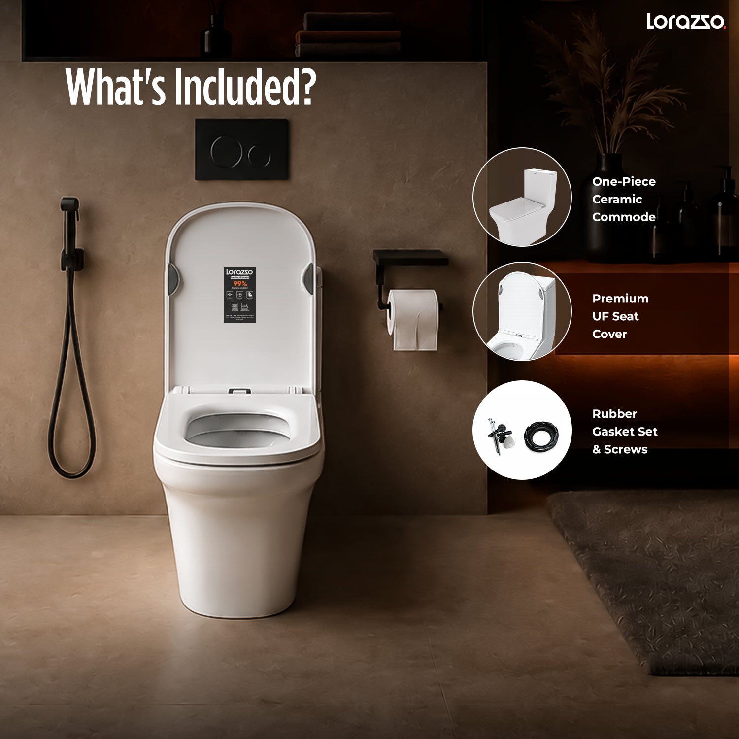 Khaleesi One-Piece Commode (660 × 355 × 745mm)