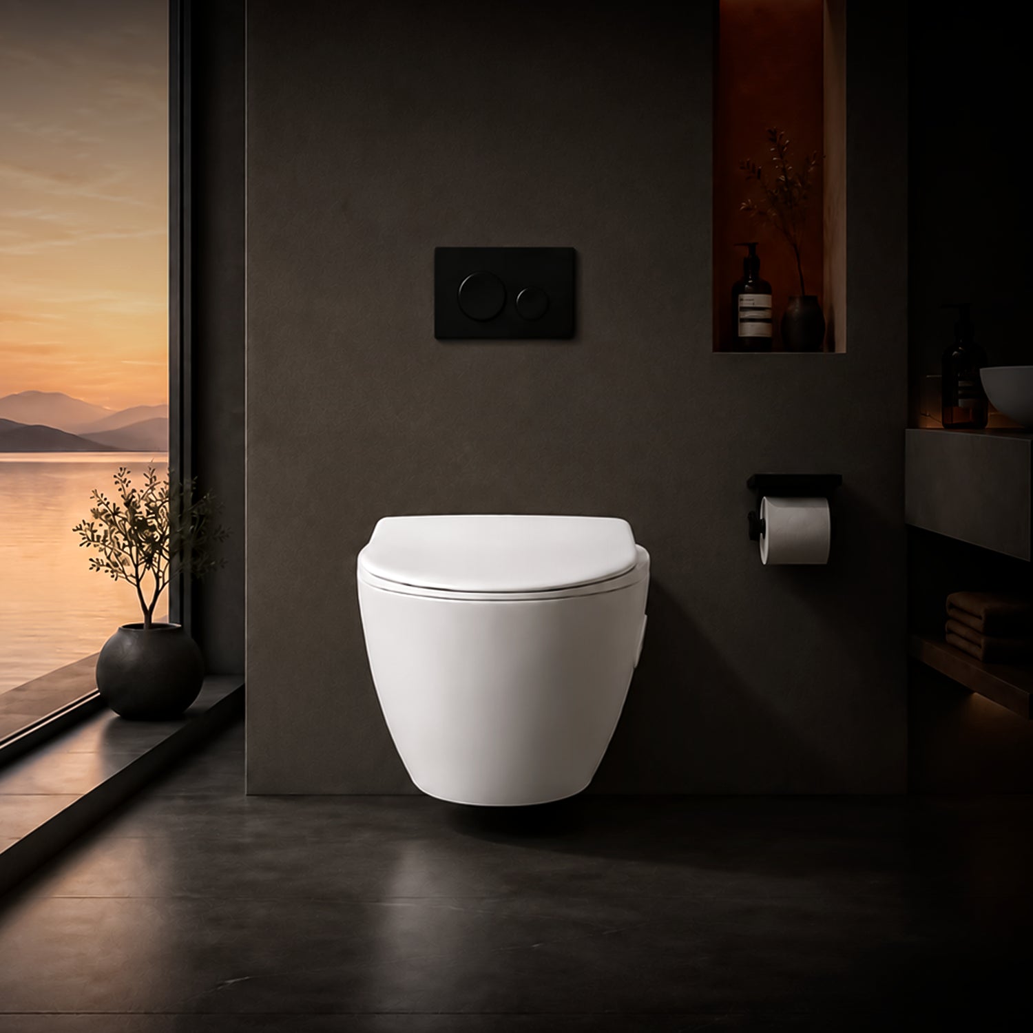 Starks Wall Hung Commode (545 × 385 × 340 mm)