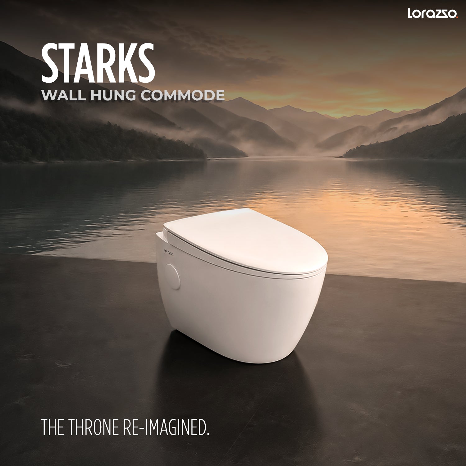 Starks Wall Hung Commode (545 × 385 × 340 mm)
