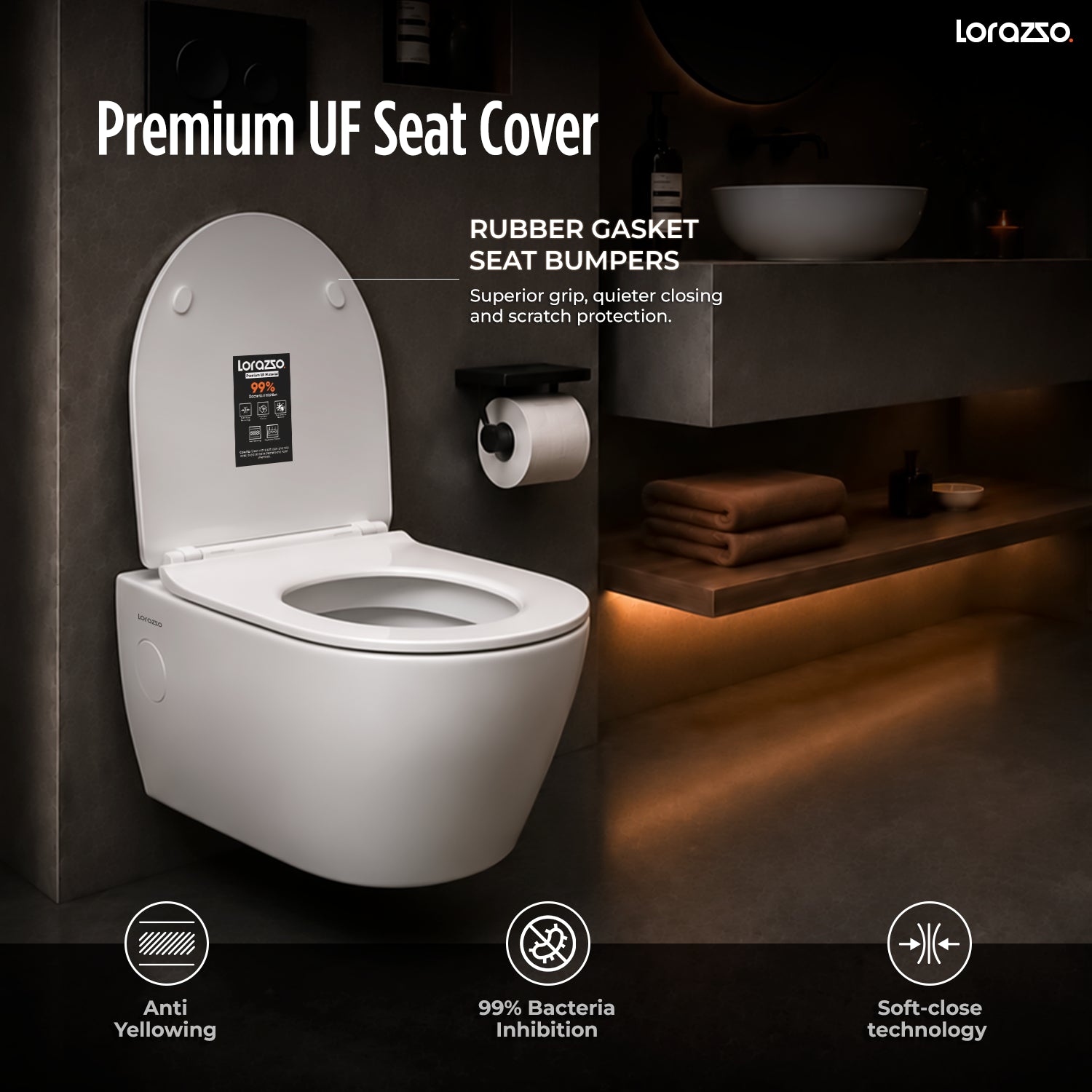 Starks Wall Hung Commode (545 × 385 × 340 mm)