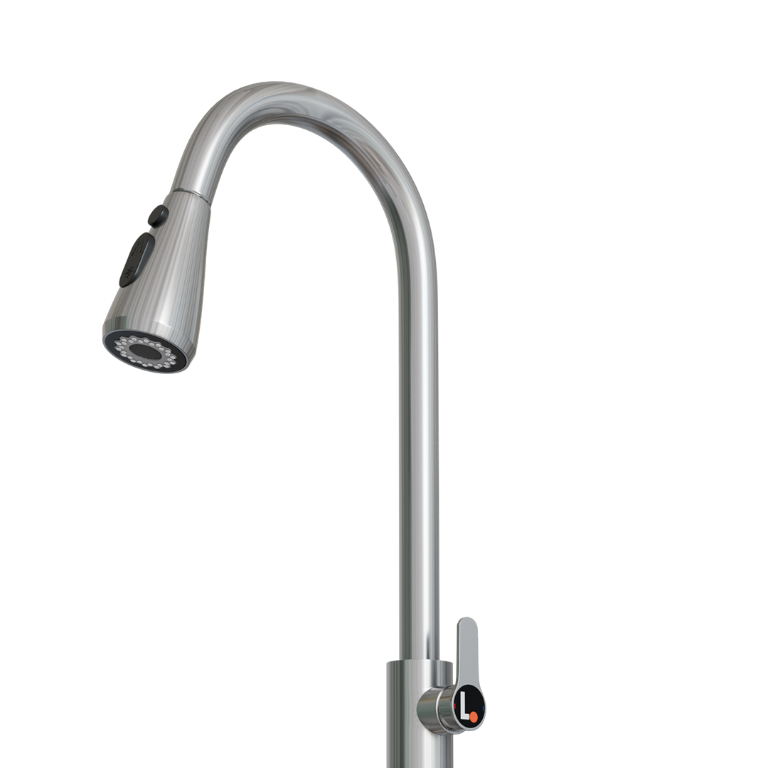 Creo™ Pull-Down SS304 Kitchen Faucet | Hot & Cold, 360° Swivel | Dual Spray