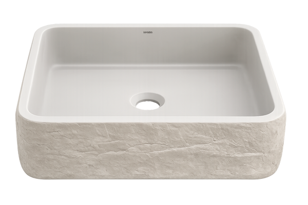 Riverstone Concrete Table Top Wash Basin (405x405x120 mm)