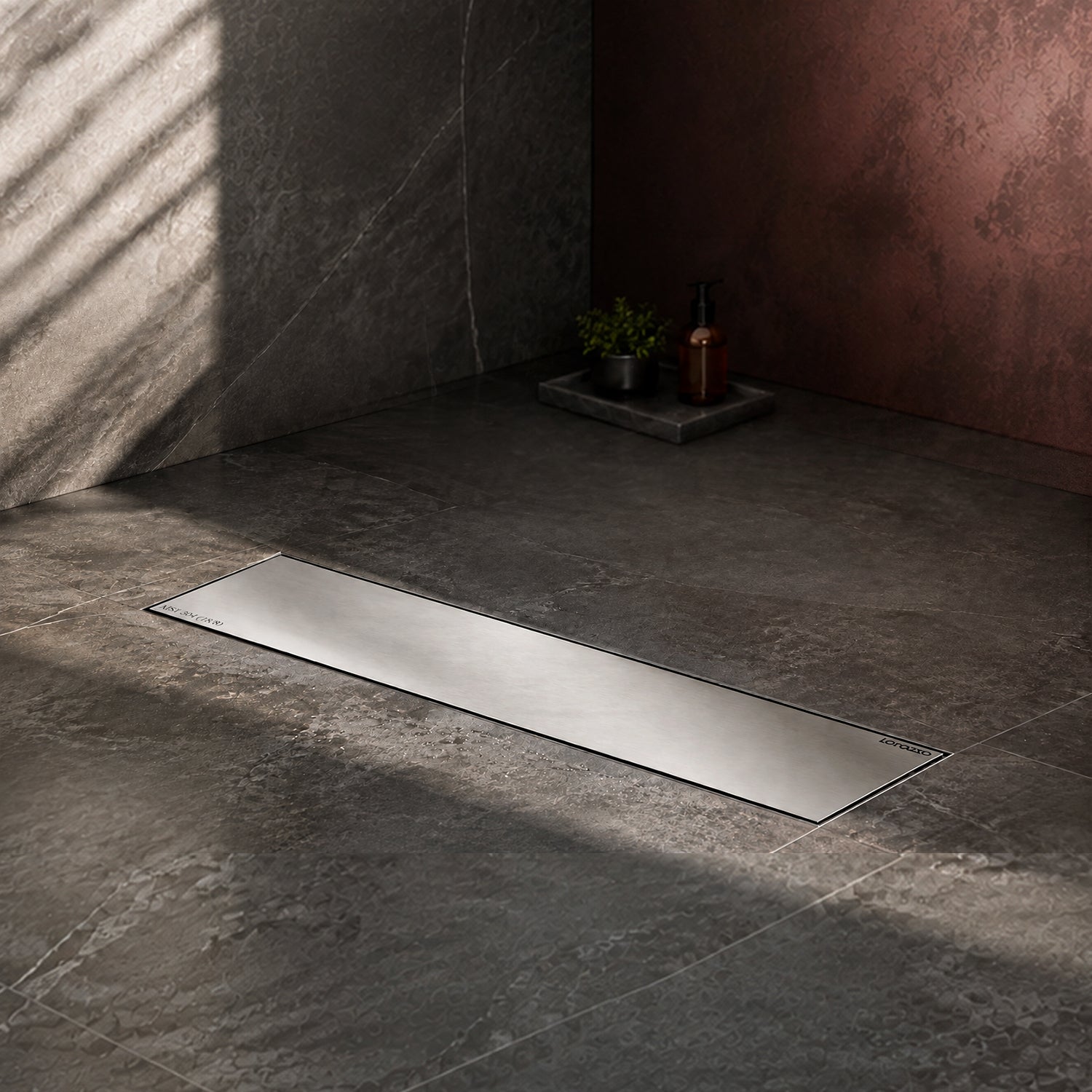 Linea™ Tile-Insert SS 304 Shower Drain Channel with Built-in Cockroach Trap  (12X4 inches)