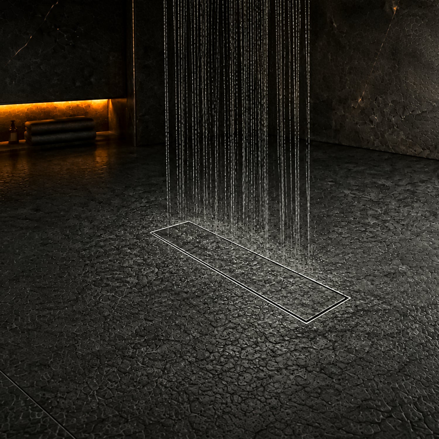 Linea™ Tile-Insert SS 304 Shower Drain Channel with Built-in Cockroach Trap  (12X4 inches)