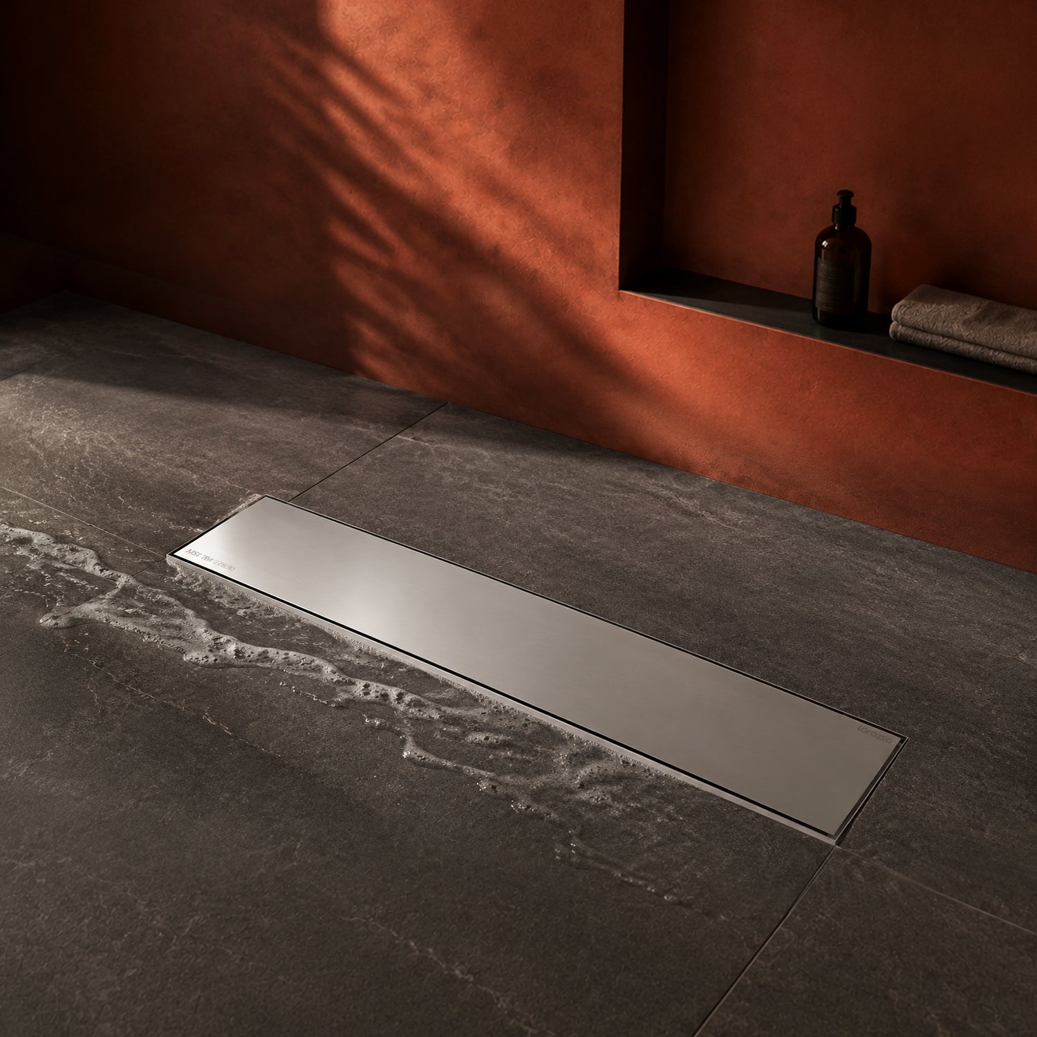 Linea™ Tile-Insert SS304 Shower Drain Channel with Built-in Cockroach Trap (18X4 inches)
