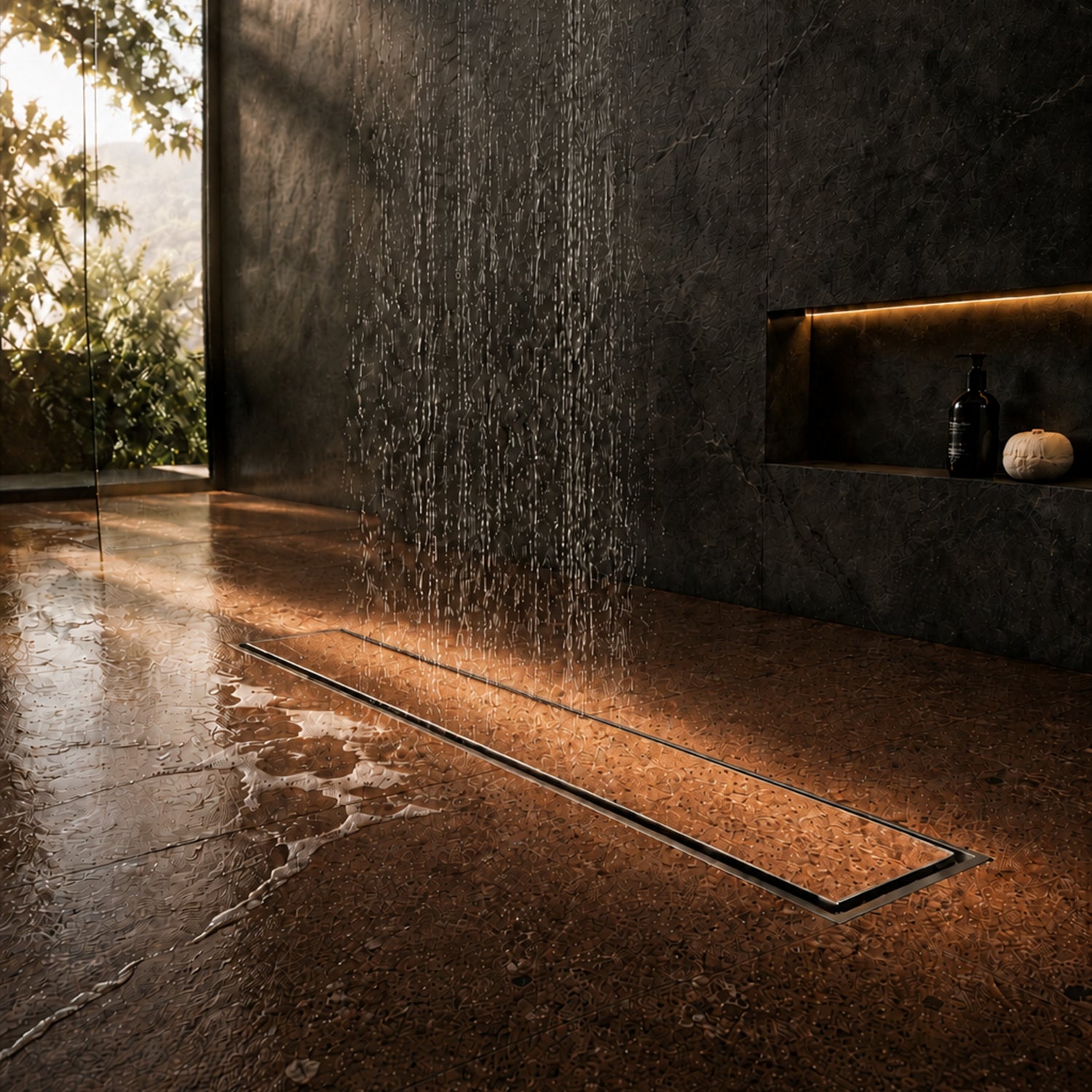 Linea™ Tile-Insert SS304 Shower Drain Channel with Built-in Cockroach Trap (18X4 inches)