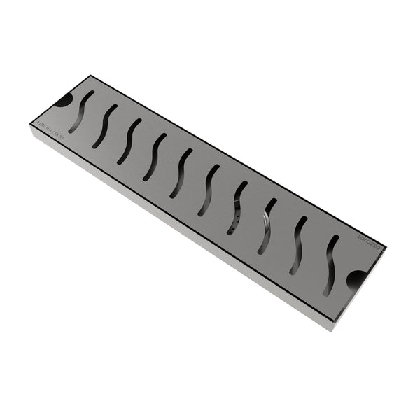 Glyde™ Shower SS304 Drain Channel with Built-in Cockroach Trap (12X4 inches)
