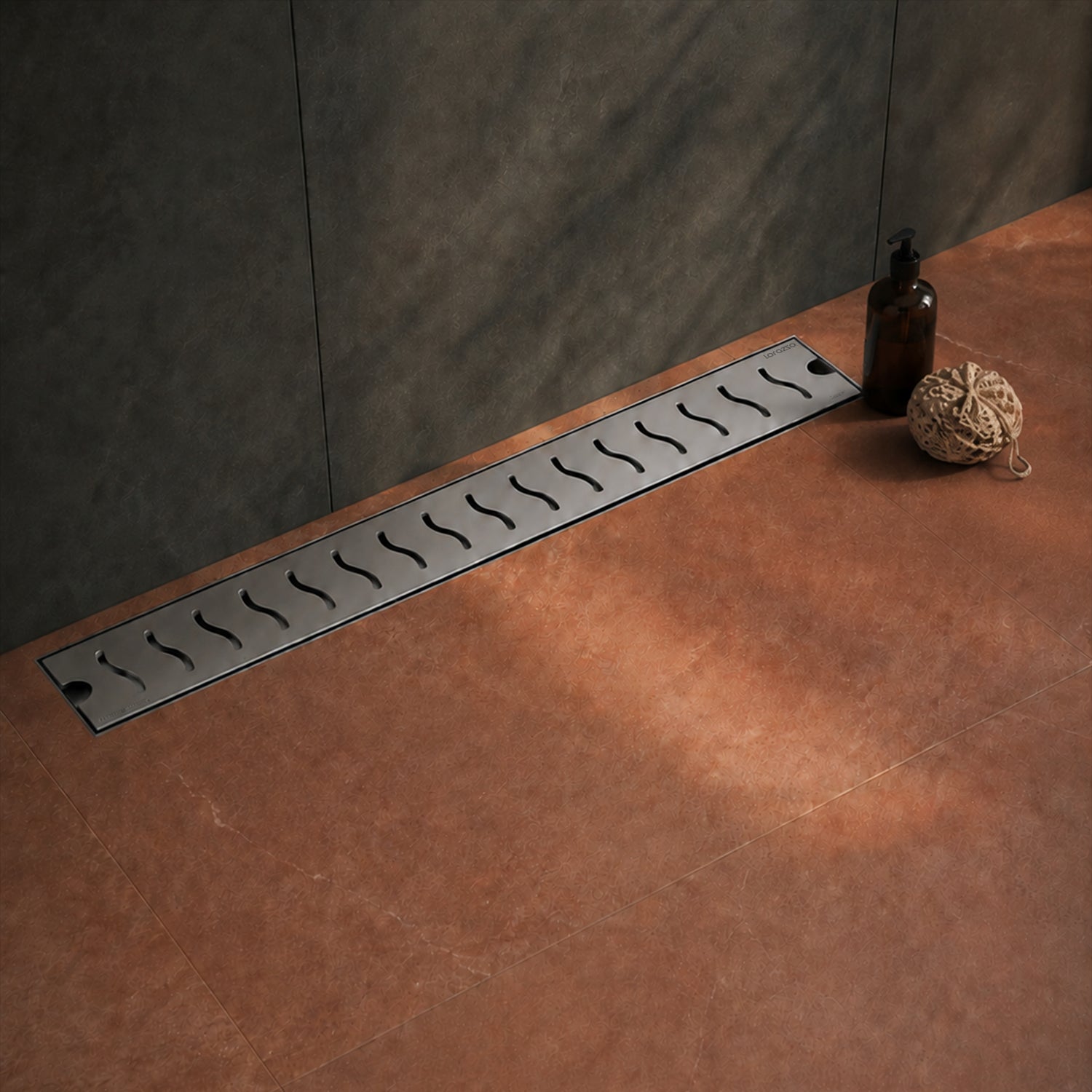 Glyde™ Shower SS304 Drain Channel with Built-in Cockroach Trap (18X4 inches)
