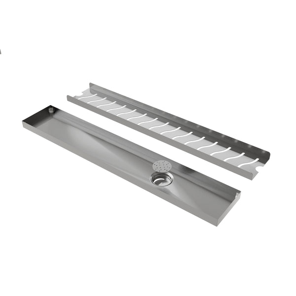 Glyde™ Shower SS304 Drain Channel with Built-in Cockroach Trap (18X4 inches) hover