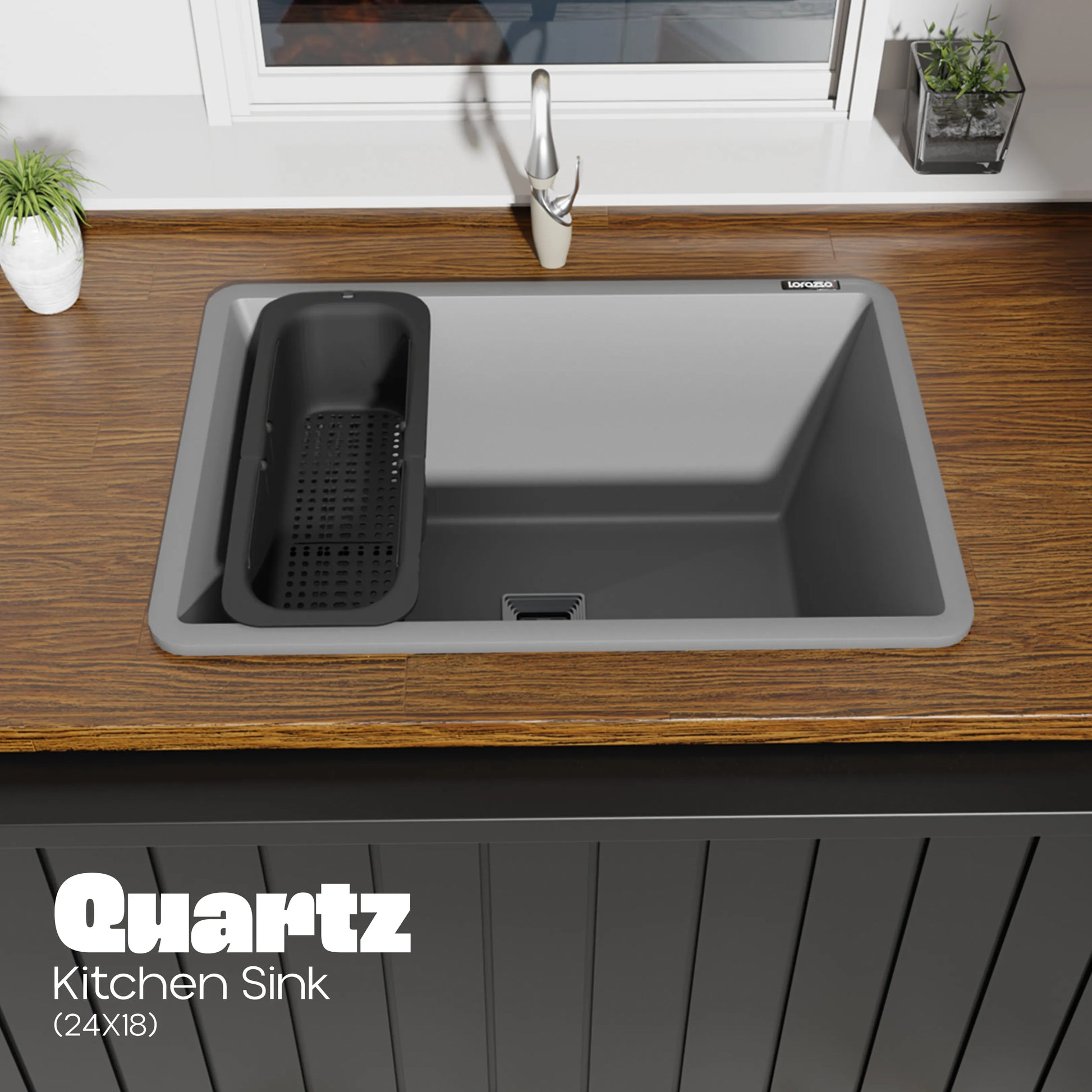 Quartz Kitchen Sink - 24X18 inches