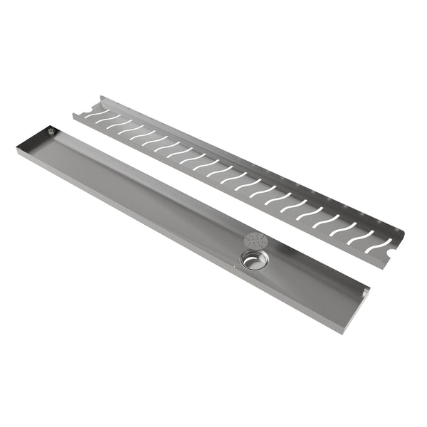 Glyde™ Shower SS304 Drain Channel (24X4 inches) with Built-in Cockroach Trap hover