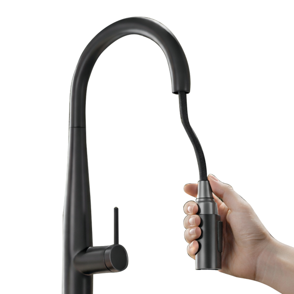 AERON™ Brass Pull-Down Kitchen Faucet |  Hot & Cold, 360° Swivel | Dual Spray hover