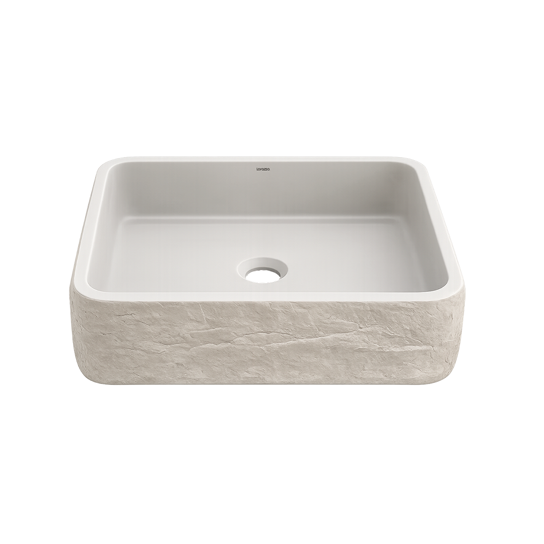 Riverstone Concrete Table Top Wash Basin 420x420x120 mm)