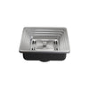 SS 304 Square Sink Coupling (4.2 × 4.2 Inches) – Silver