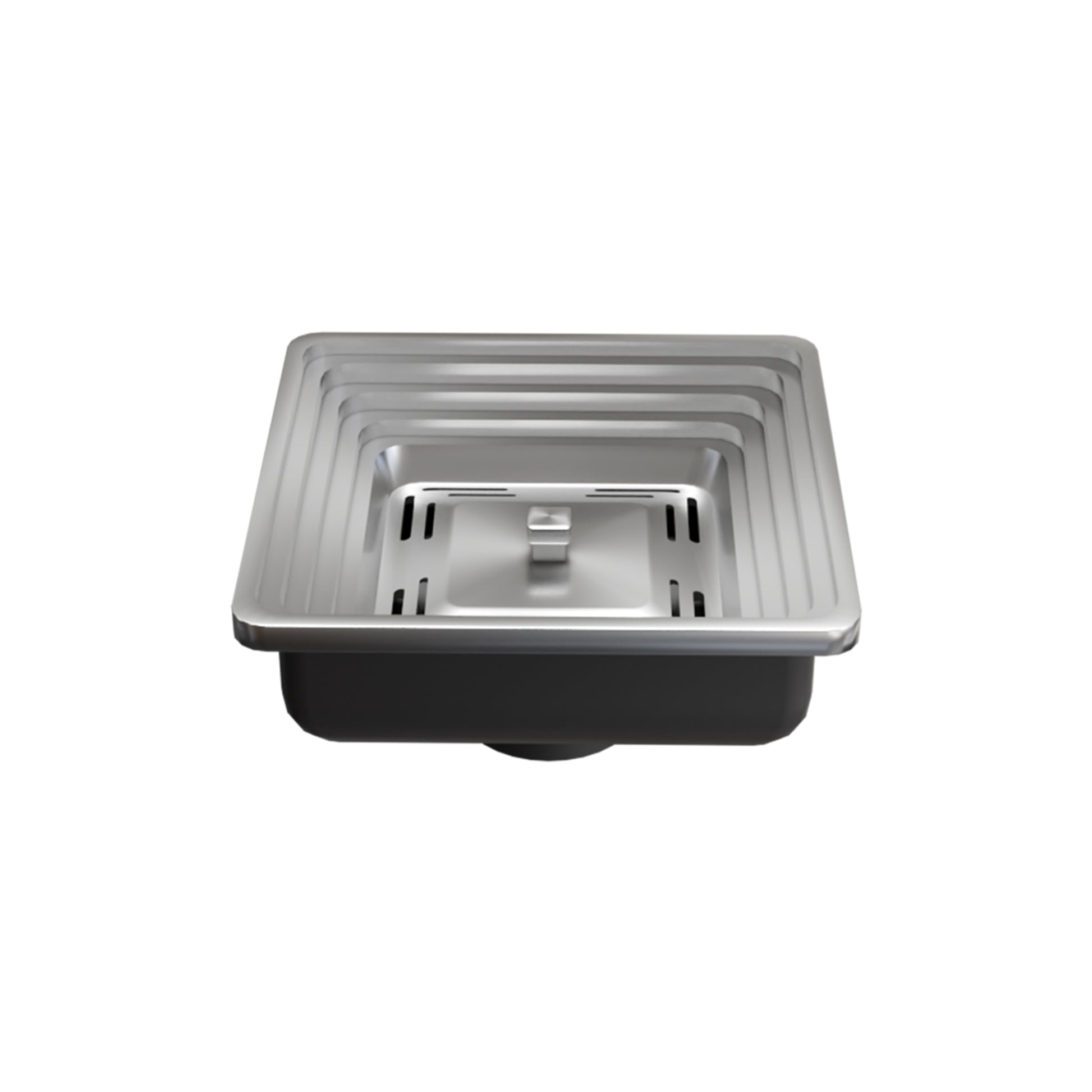 SS 304 Square Sink Coupling (4.2 × 4.2 Inches) – Silver