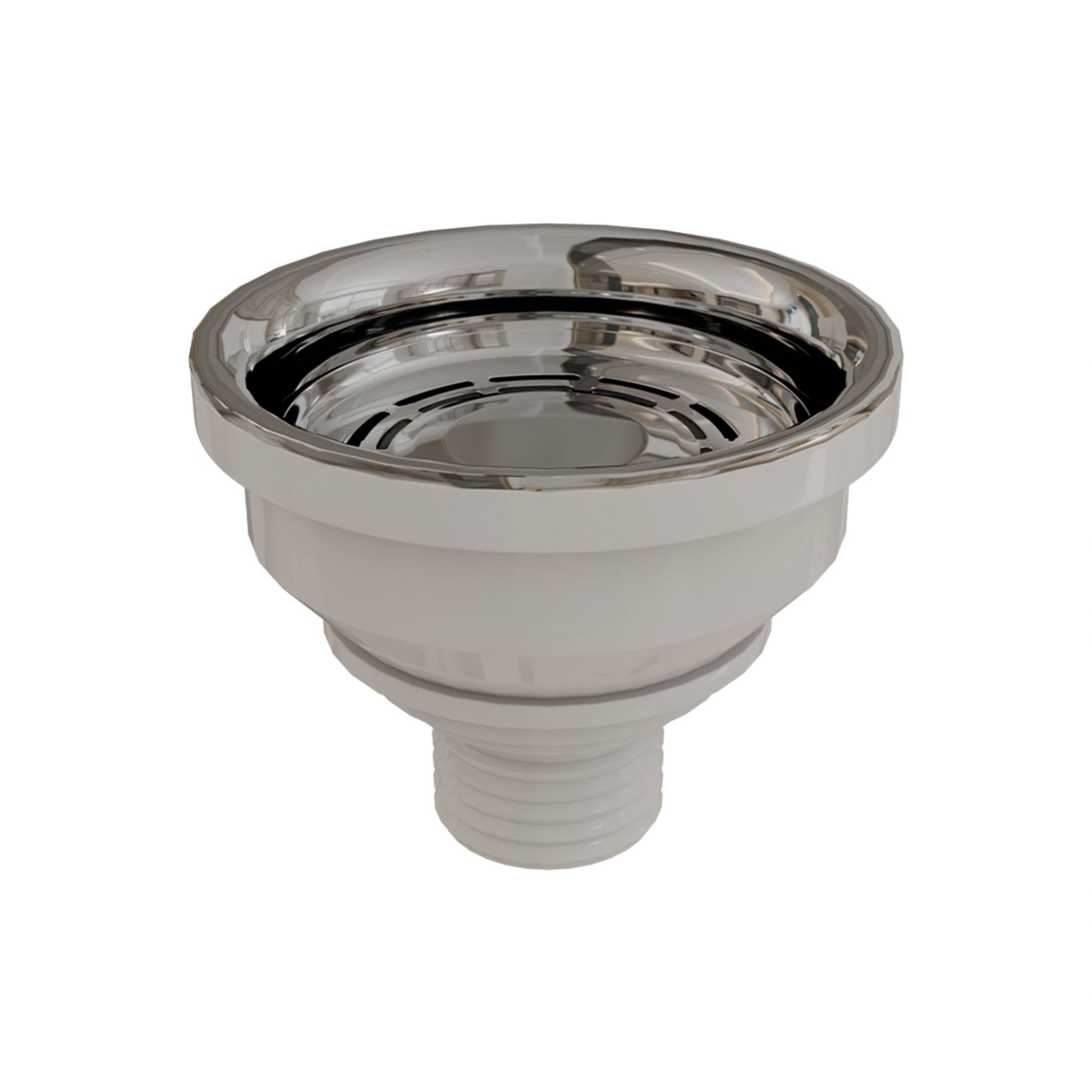 SS 304 Round Sink Coupling (4.2 Inch) – Silver Anti-Clog Drain