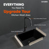 Kitchen Wash Area Upgrade Combo – Quartz Sink, Faucet & Splash Guards