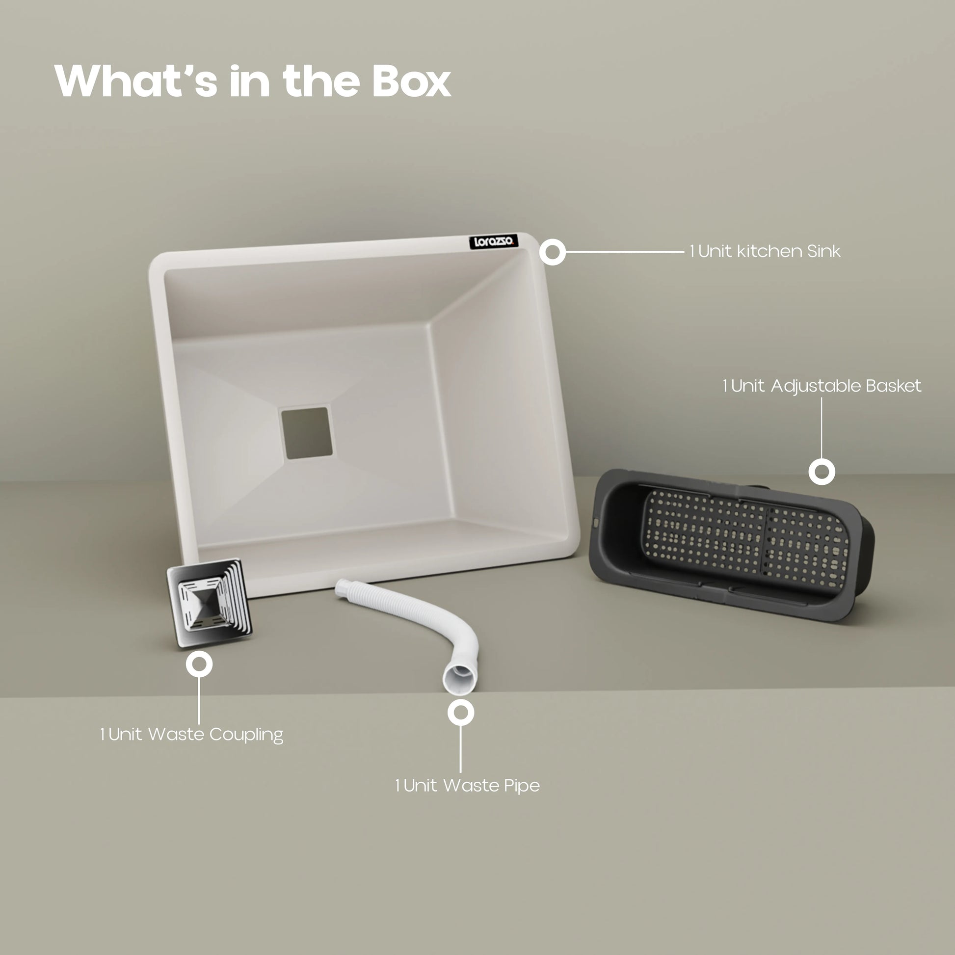 Quartz Kitchen Sink -  21X18 inches