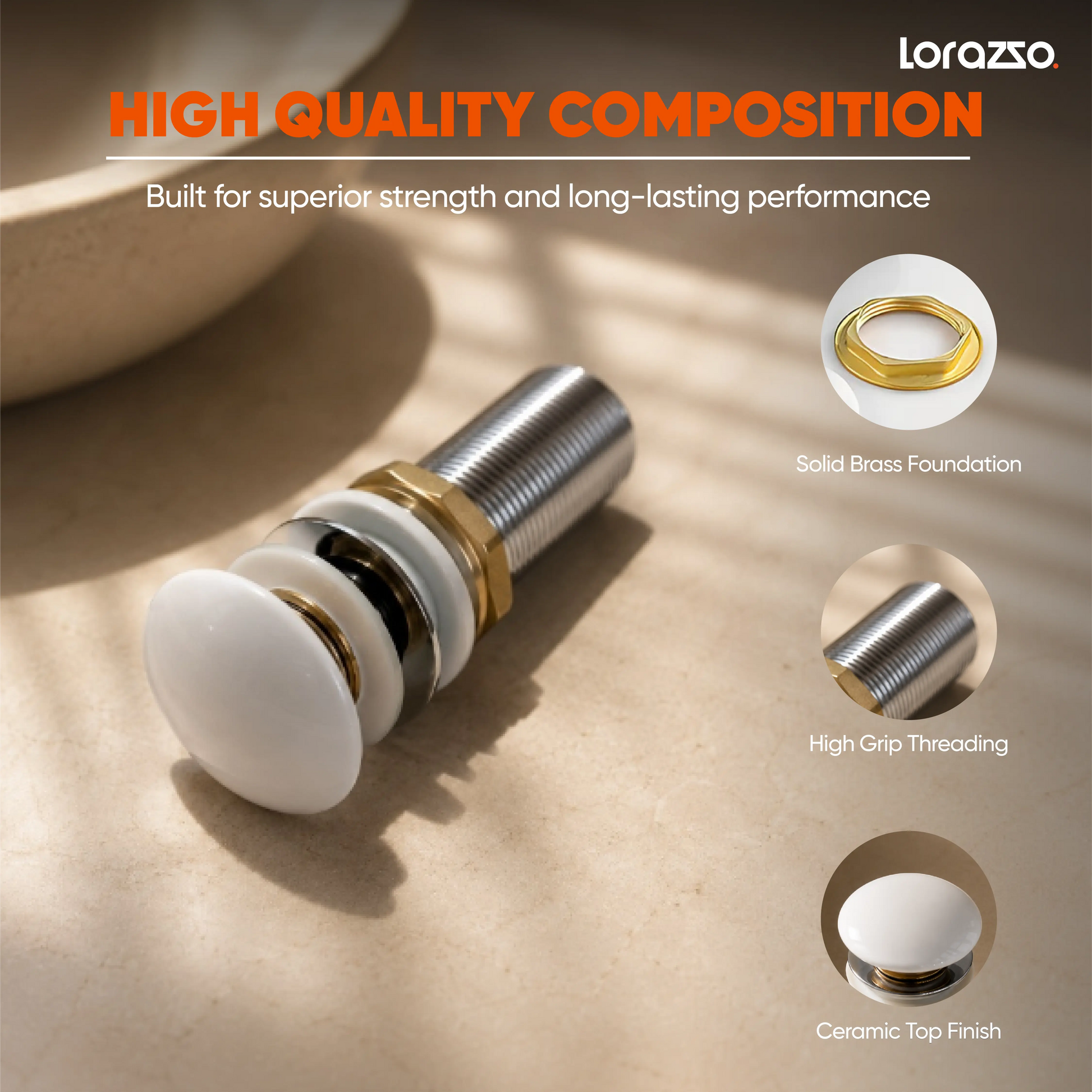 3 Inch Pop-Up Waste Coupling for Wash Basin