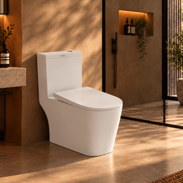 White Walker One-Piece Commode (660 × 370 × 750 mm)