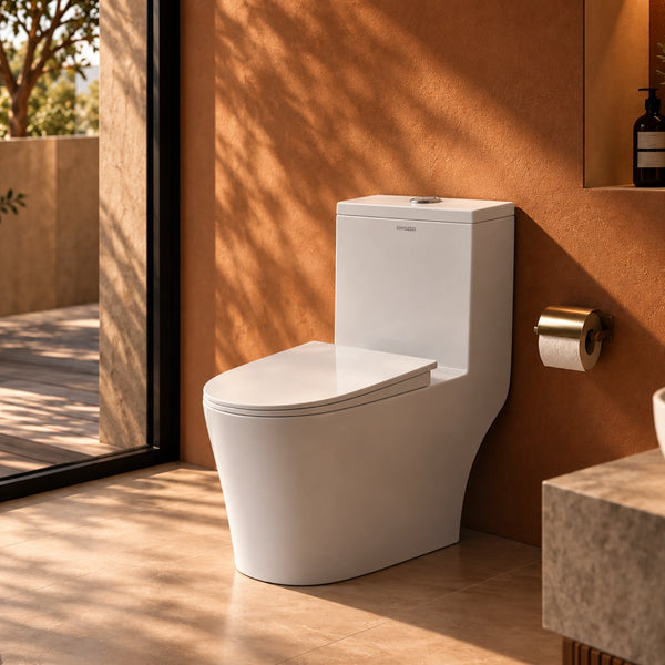 White Walker One-Piece Commode (660 × 370 × 750 mm)
