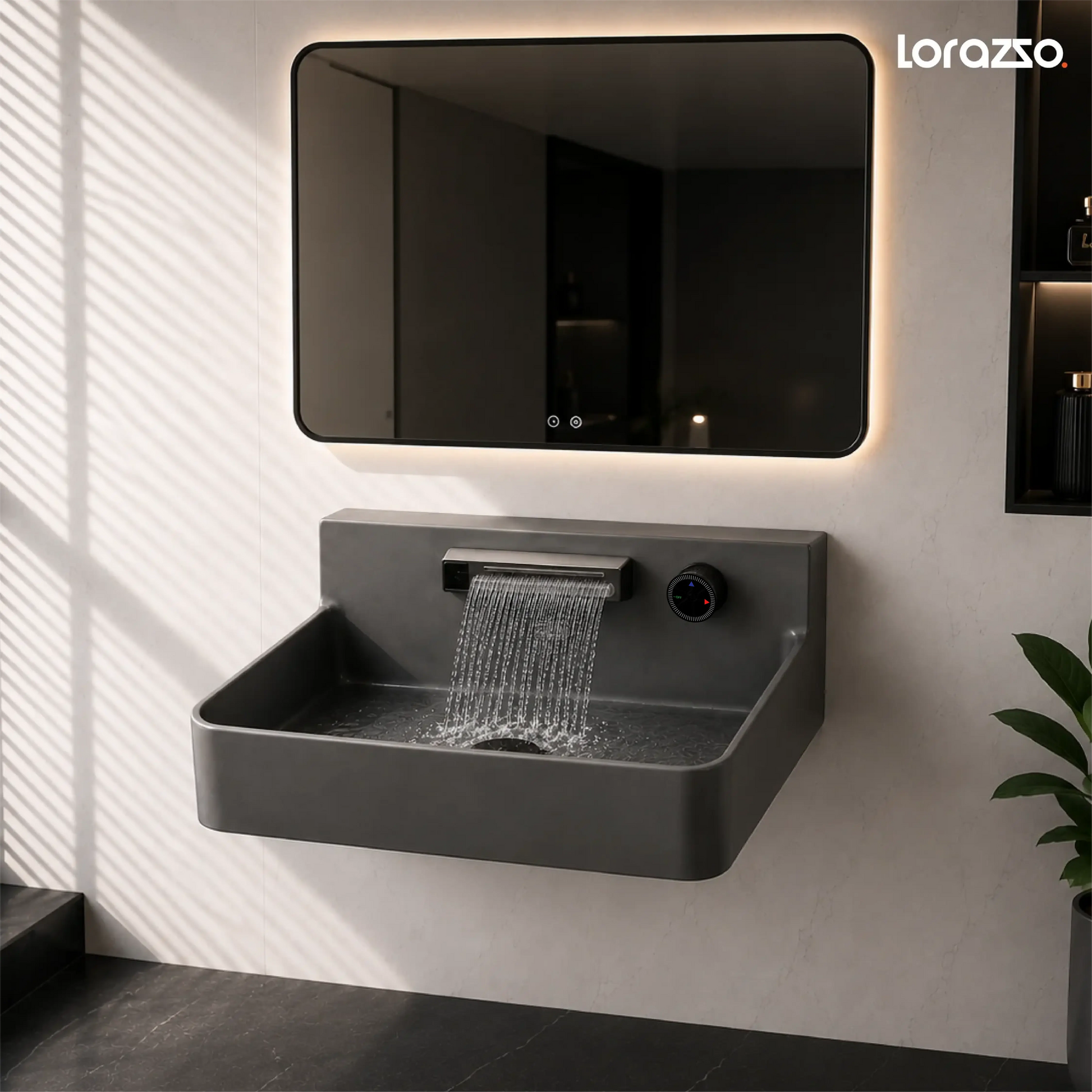 Integrated Wall Mount Smart Wash Basin (600x490x240 mm)