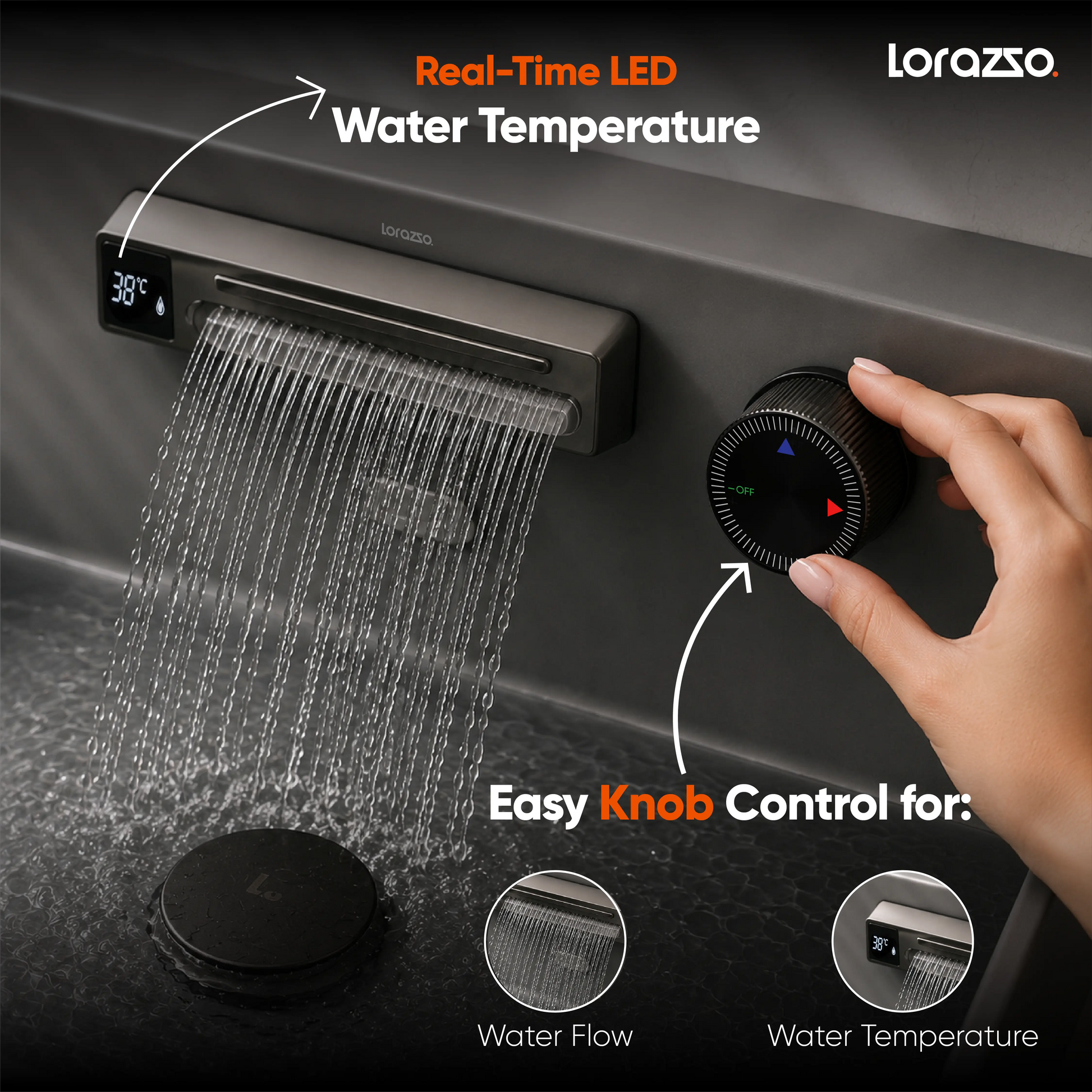 Integrated Wall Mount Smart Wash Basin (600x490x240 mm)