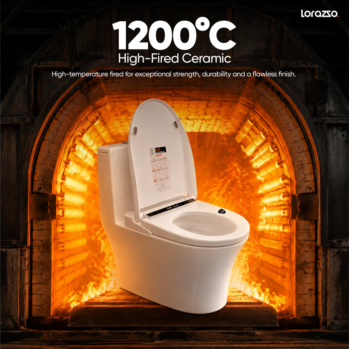 Intelli Smart Commode - One Piece Western Toilet - 62 x 35 x 74cm