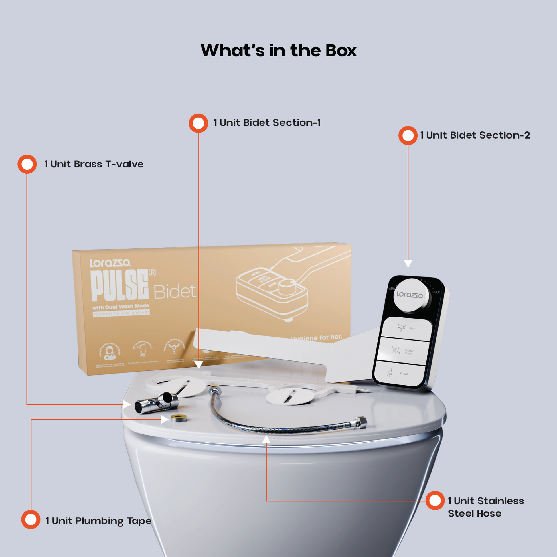 Pulse® Bidet Attachment for Toilet Commode