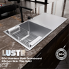 Lustr™ SS304 Kitchen Sink with Drainboard –  37 x 18 inches