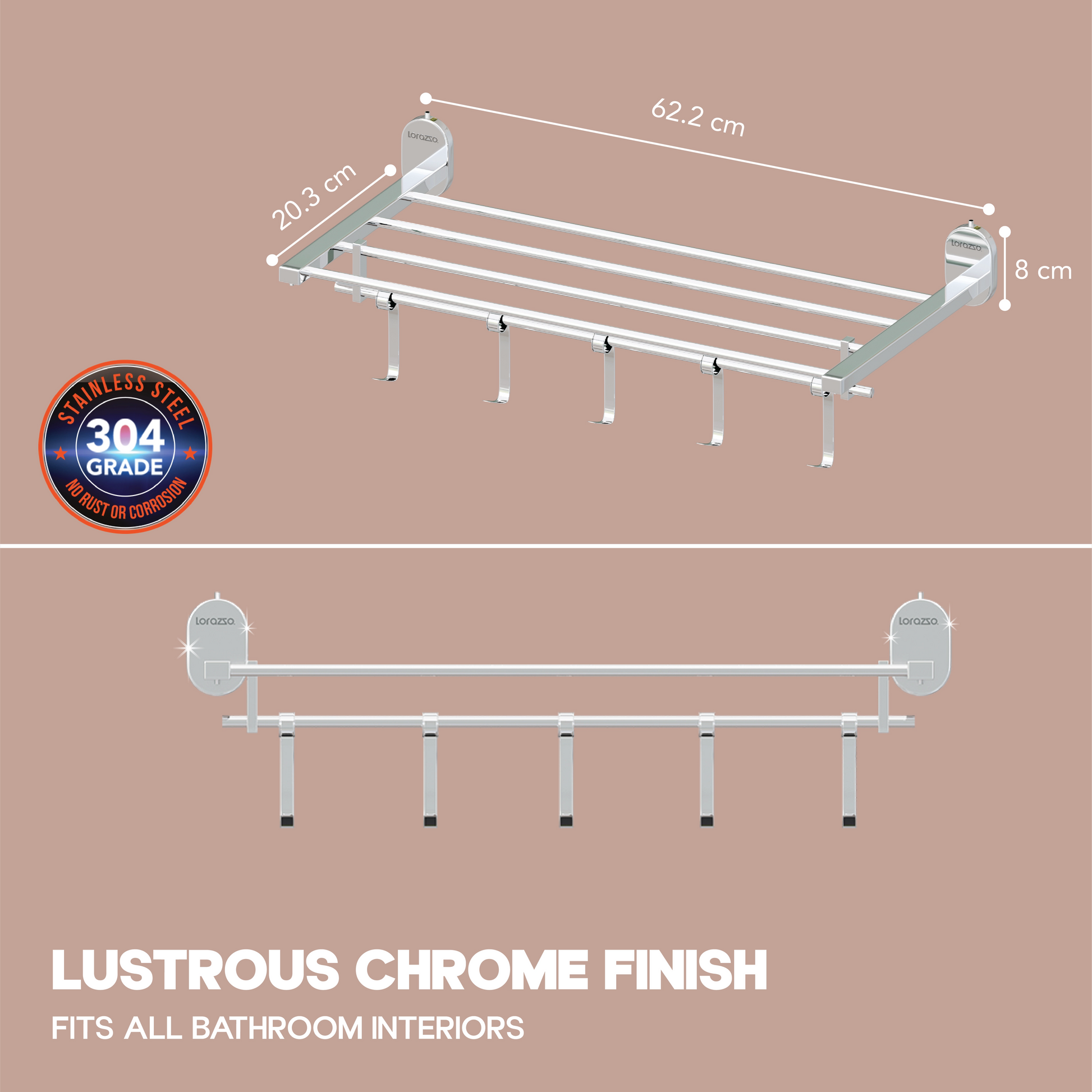 Meta Towel Rack - Stainless Steel 304