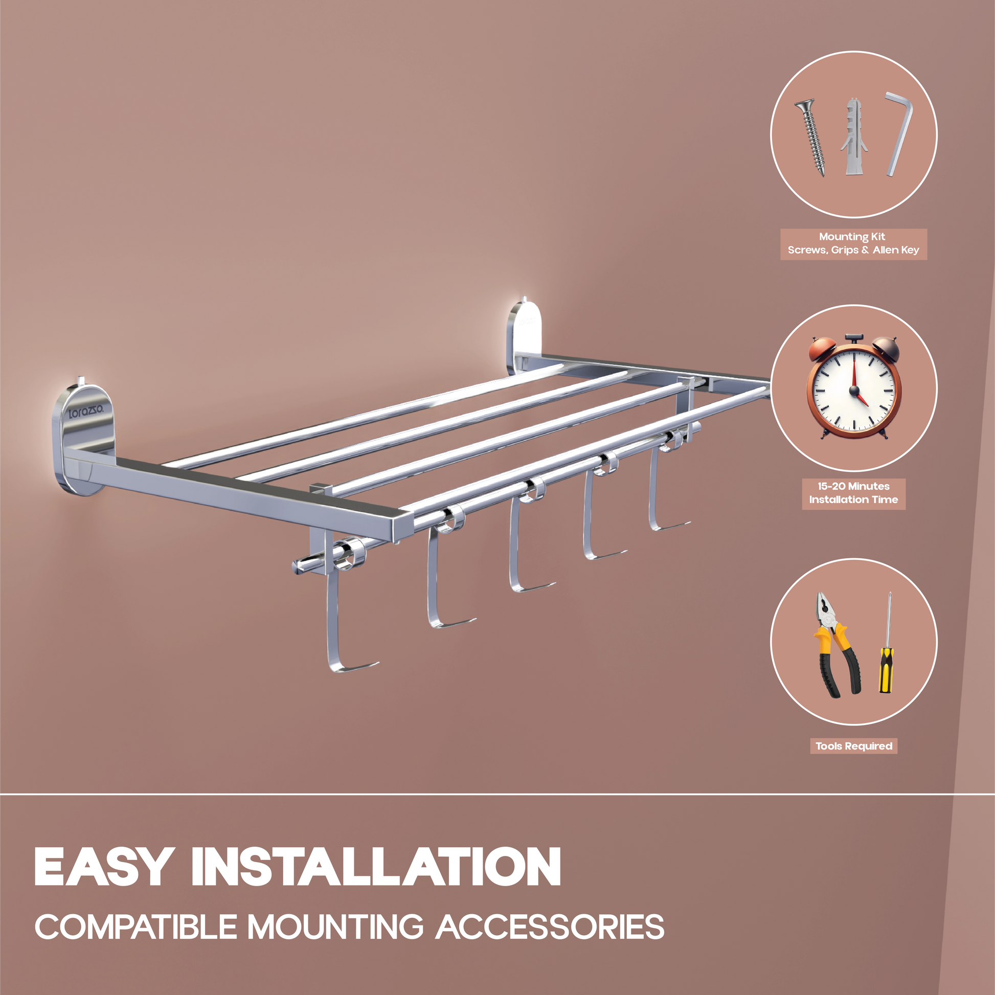 Meta Towel Rack - Stainless Steel 304