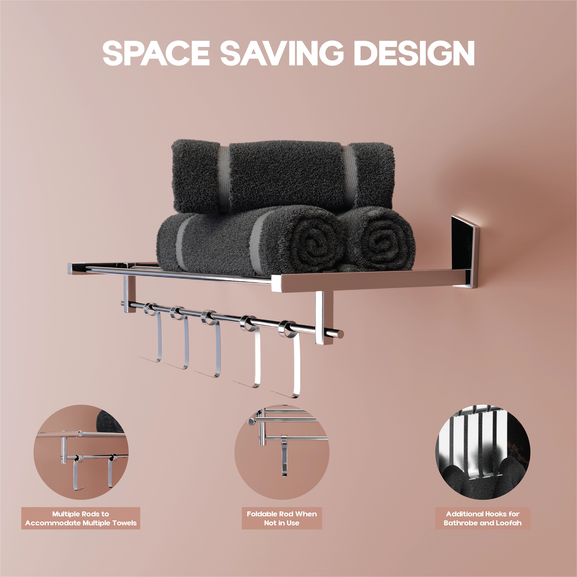 Kone Towel Rack - Stainless Steel 304