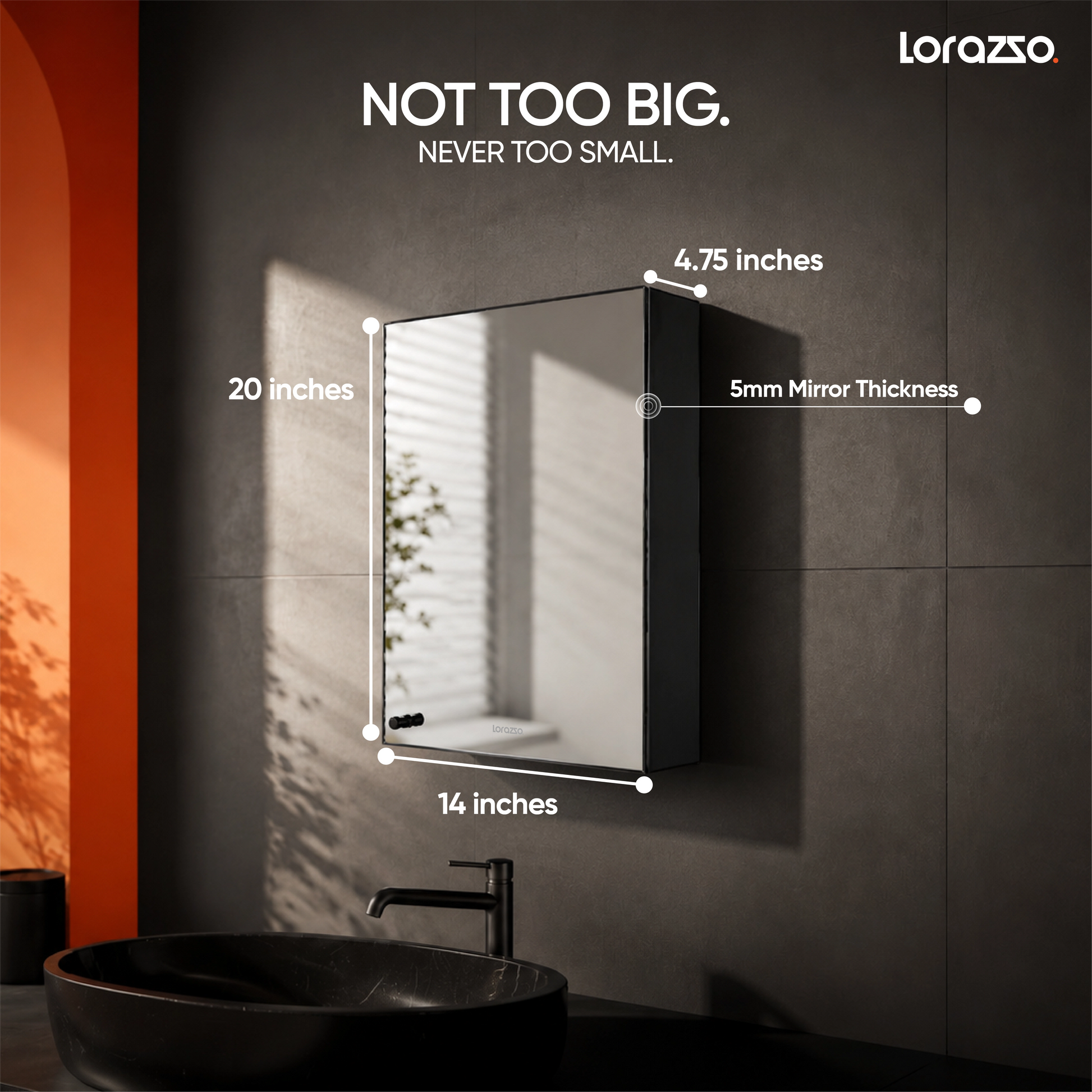 Reflekt™ Mirror Cabinet with Storage (20X14)